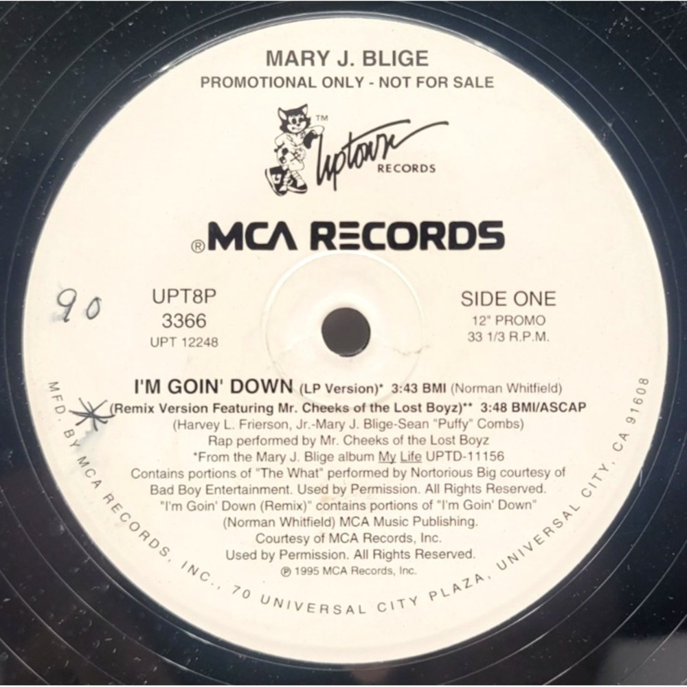 MARY J. BLIGE - I'M GOIN' DOWN - SOUL SINGLE RECORD PROMO